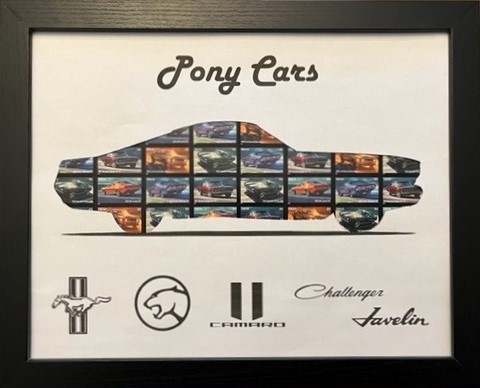 Pony Car - stamp art